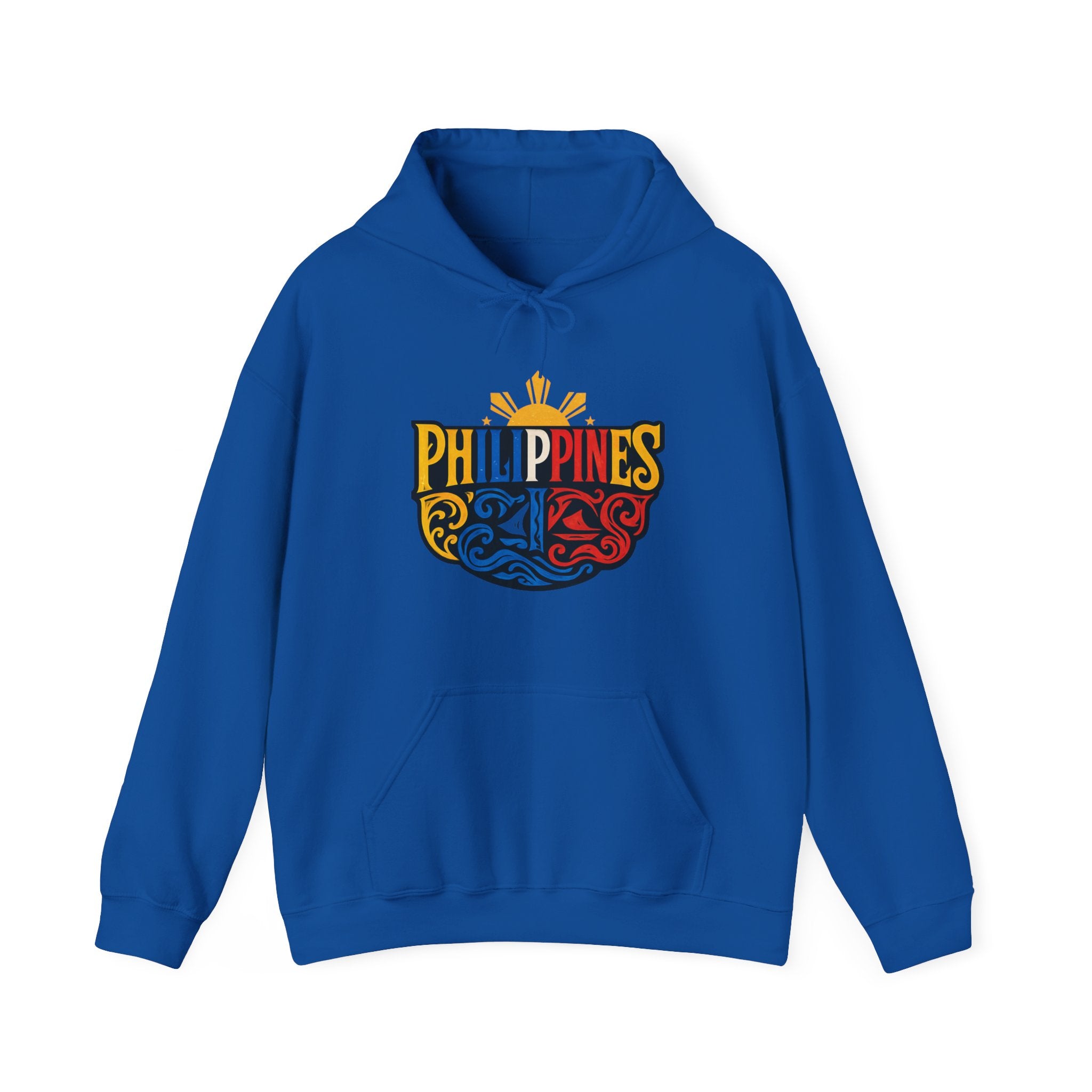Philippines Retro Surf Hoodie – Vintage Flag Sun & Waves Pullover