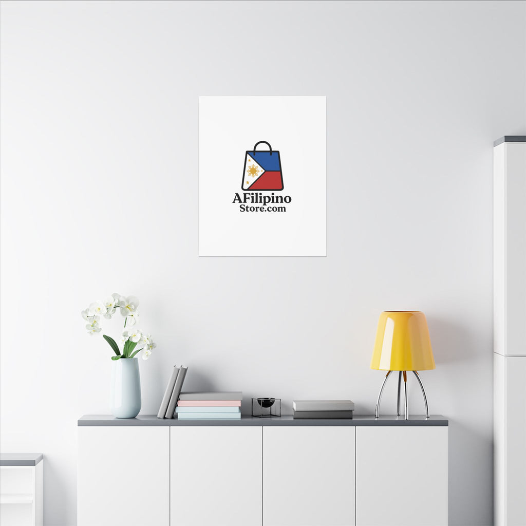 Filipino Flag Tote Logo Canvas Print — AFilipinoStore.com Matte Stretched Wall Art