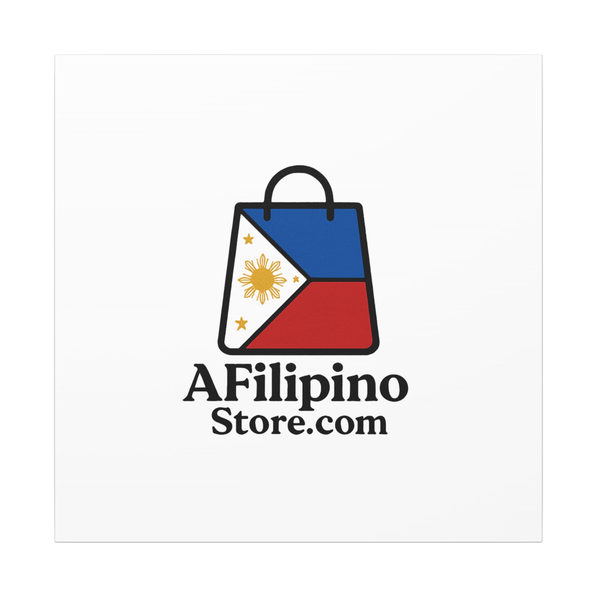Filipino Flag Tote Logo Canvas Print — AFilipinoStore.com Matte Stretched Wall Art