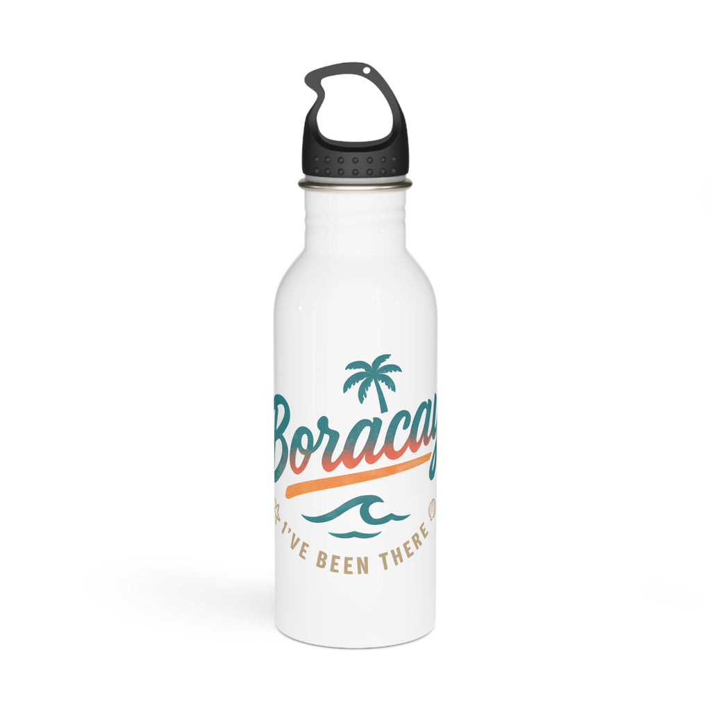 Boracay Stainless Steel Water Bottle – Beach Travel Bottle with Palm Tree Design