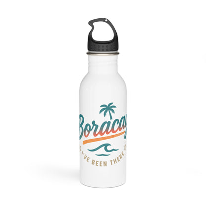 Boracay Stainless Steel Water Bottle – Beach Travel Bottle with Palm Tree Design