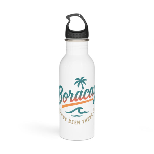 Boracay Stainless Steel Water Bottle – Beach Travel Bottle with Palm Tree Design