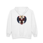 Eagle Crest Zip Hoodie — Crowned Heraldic Eagle Full-Zip Sweatshirt