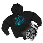 Aurora Wave Zip Hoodie — Northern Lights Abstract Graphic Hoodie