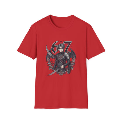 Gothic Demon Hunter T-Shirt — Knight with Wings Illustration