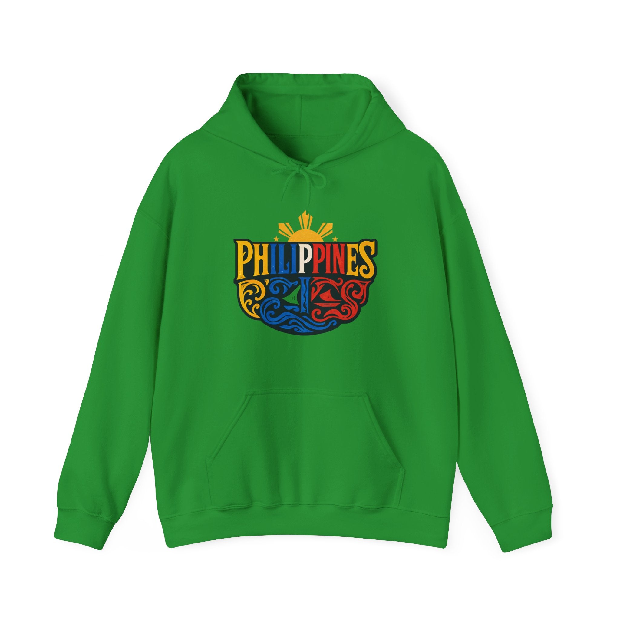 Philippines Retro Surf Hoodie – Vintage Flag Sun & Waves Pullover