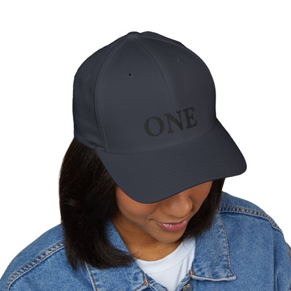 ONE Embroidered Cap — Structured Closed-Back Baseball Hat