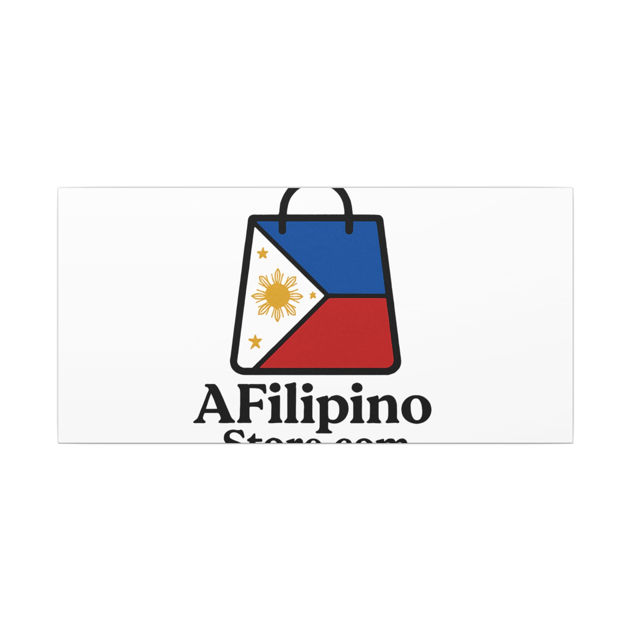 Filipino Flag Tote Logo Canvas Print — AFilipinoStore.com Matte Stretched Wall Art