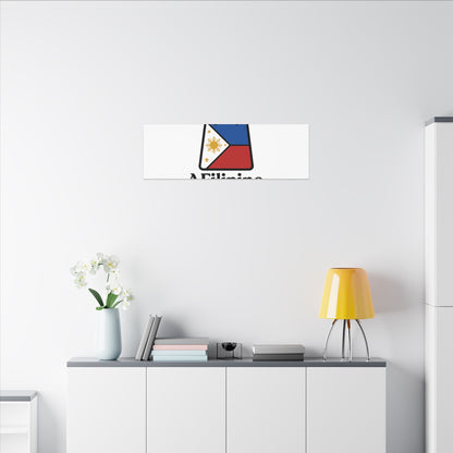Filipino Flag Tote Logo Canvas Print — AFilipinoStore.com Matte Stretched Wall Art