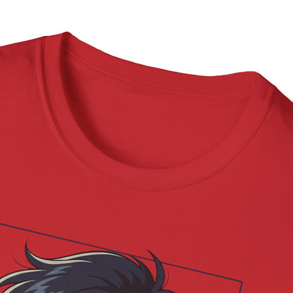 Anime Boy Portrait T‑Shirt — Retro "90's" Back Print