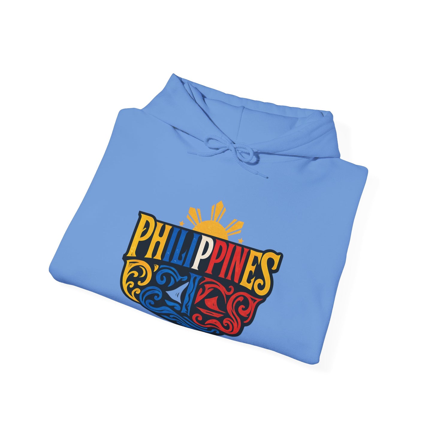 Philippines Retro Surf Hoodie – Vintage Flag Sun & Waves Pullover