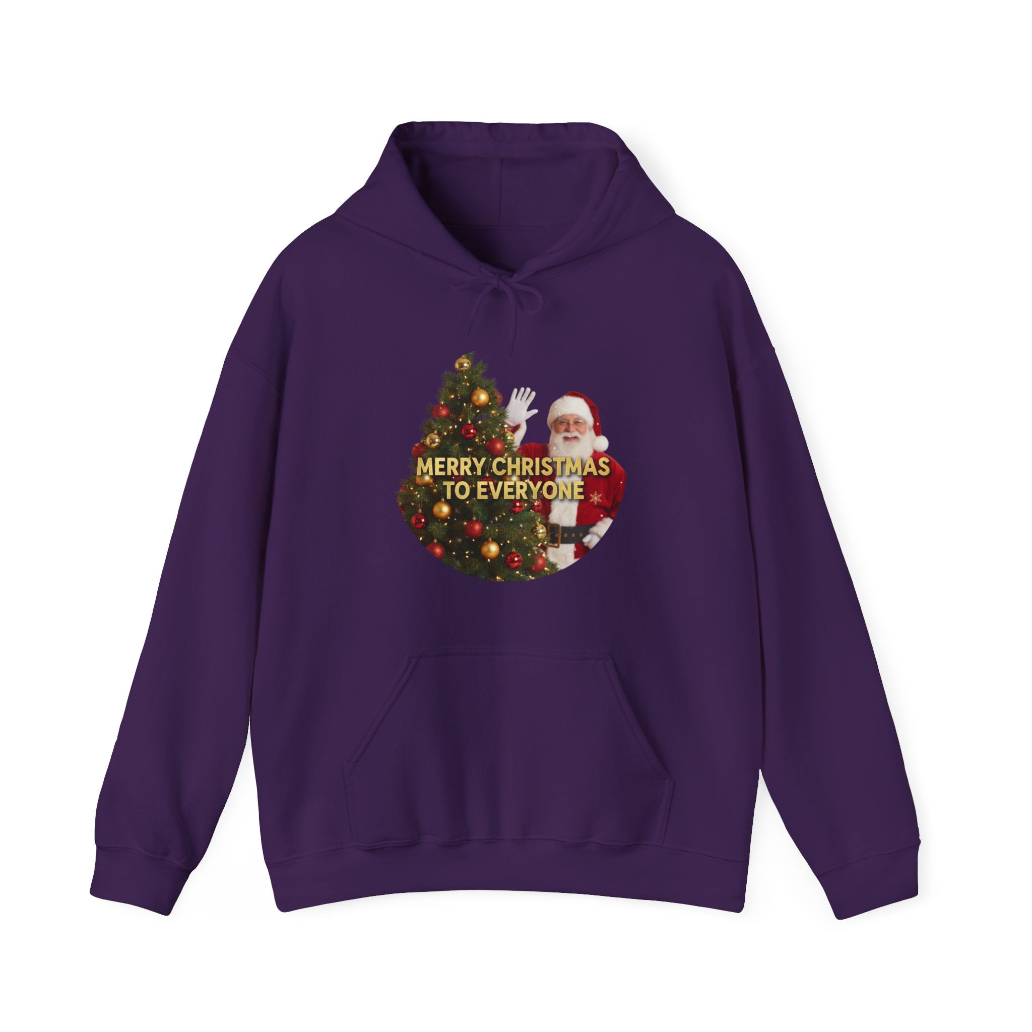 Christmas Hoodie - 'Merry Christmas to Everyone' Front & 'HO, HO, HO!!' Back Holiday Sweatshirt