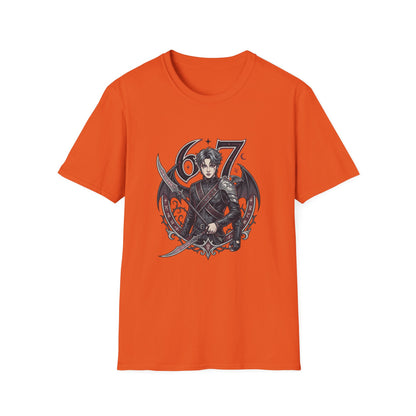 Gothic Demon Hunter T-Shirt — Knight with Wings Illustration