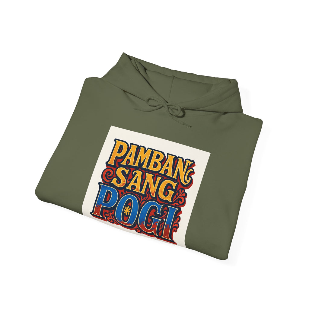 Filipino Pride Hoodie — "Pambansang Pogi" Retro Lettering Pullover