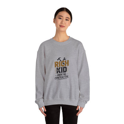 Rich Kid Anak ng Contractor Unisex Heavy Blend™ Crewneck Sweatshirt
