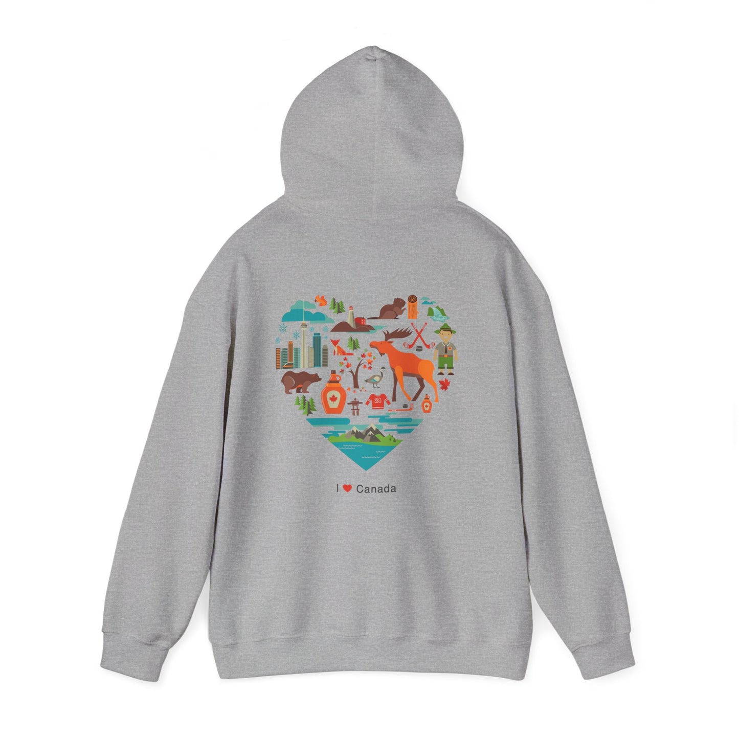 Canada Flag Hoodie – Vintage Canada Text & Maple Leaf Pullover