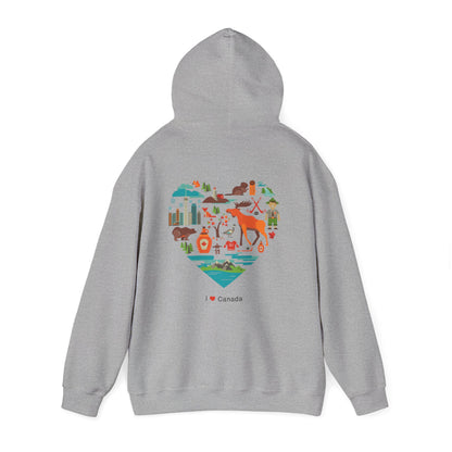 Canada Flag Hoodie – Vintage Canada Text & Maple Leaf Pullover