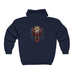 Eagle Crest Zip Hoodie — Crowned Heraldic Eagle Full-Zip Sweatshirt