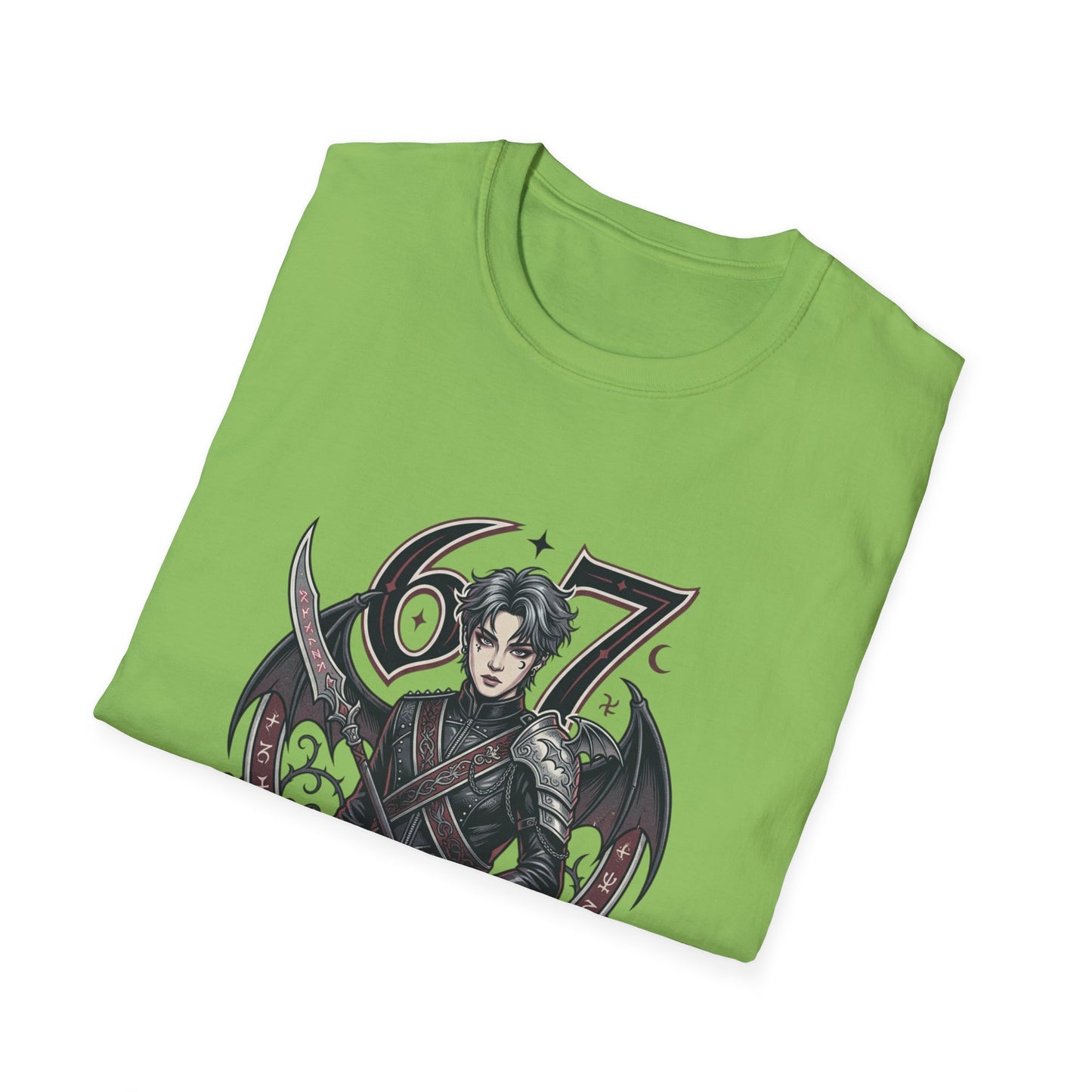 Gothic Demon Hunter T-Shirt — Knight with Wings Illustration