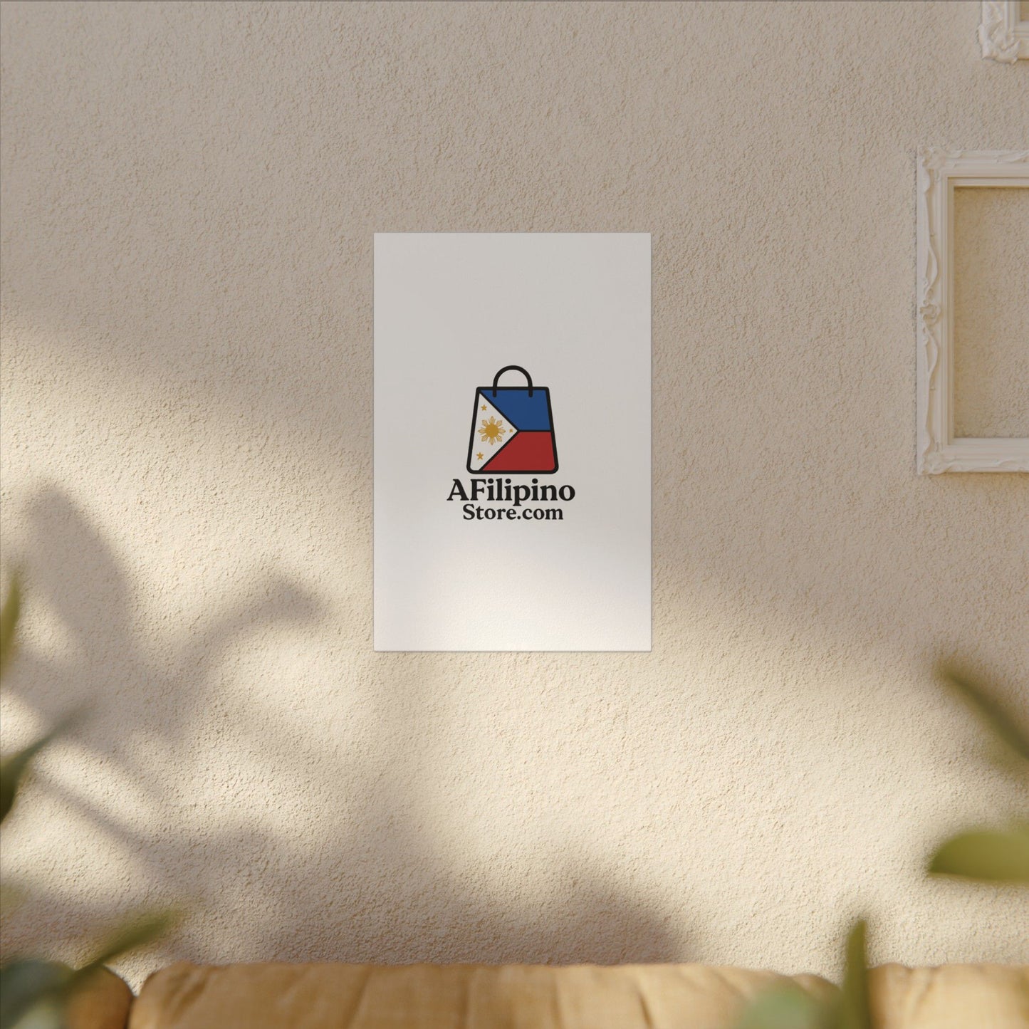 Filipino Flag Tote Logo Canvas Print — AFilipinoStore.com Matte Stretched Wall Art