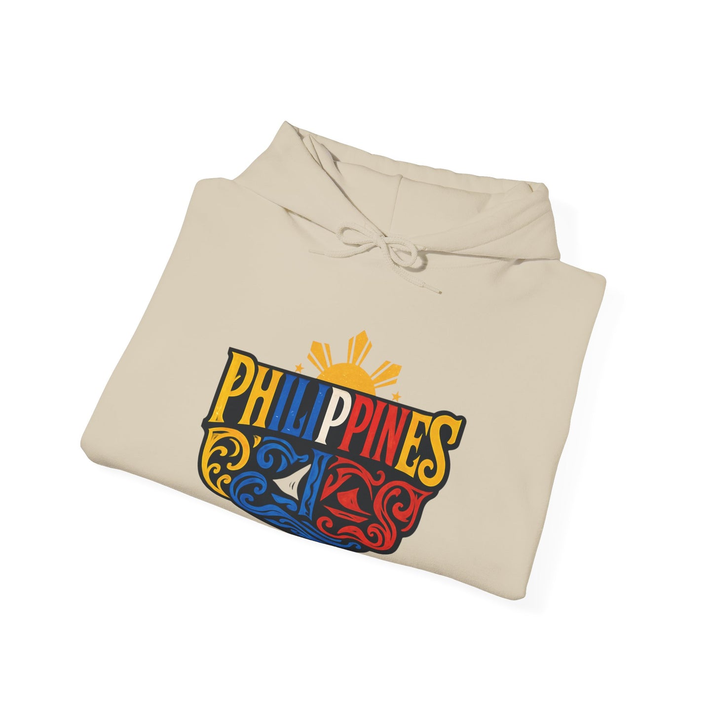 Philippines Retro Surf Hoodie – Vintage Flag Sun & Waves Pullover