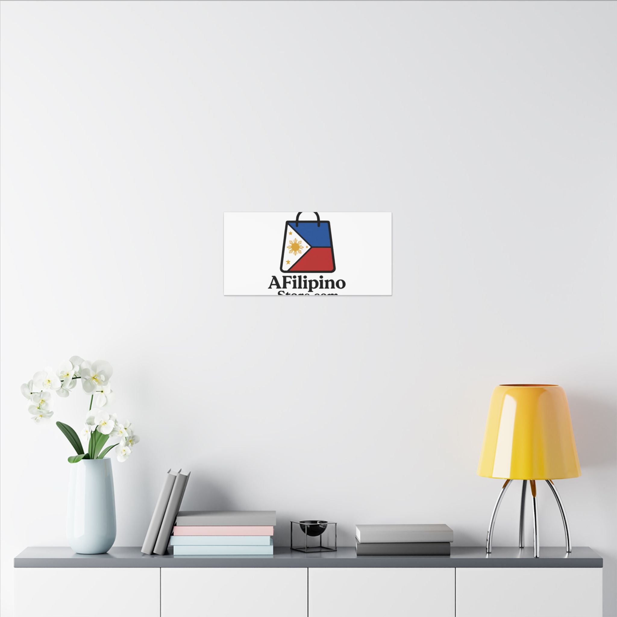 Filipino Flag Tote Logo Canvas Print — AFilipinoStore.com Matte Stretched Wall Art
