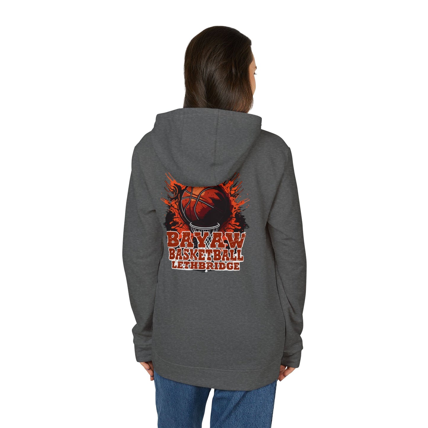 Rebel Basketball League Hoodie — Bold Grunge Basketball Logo