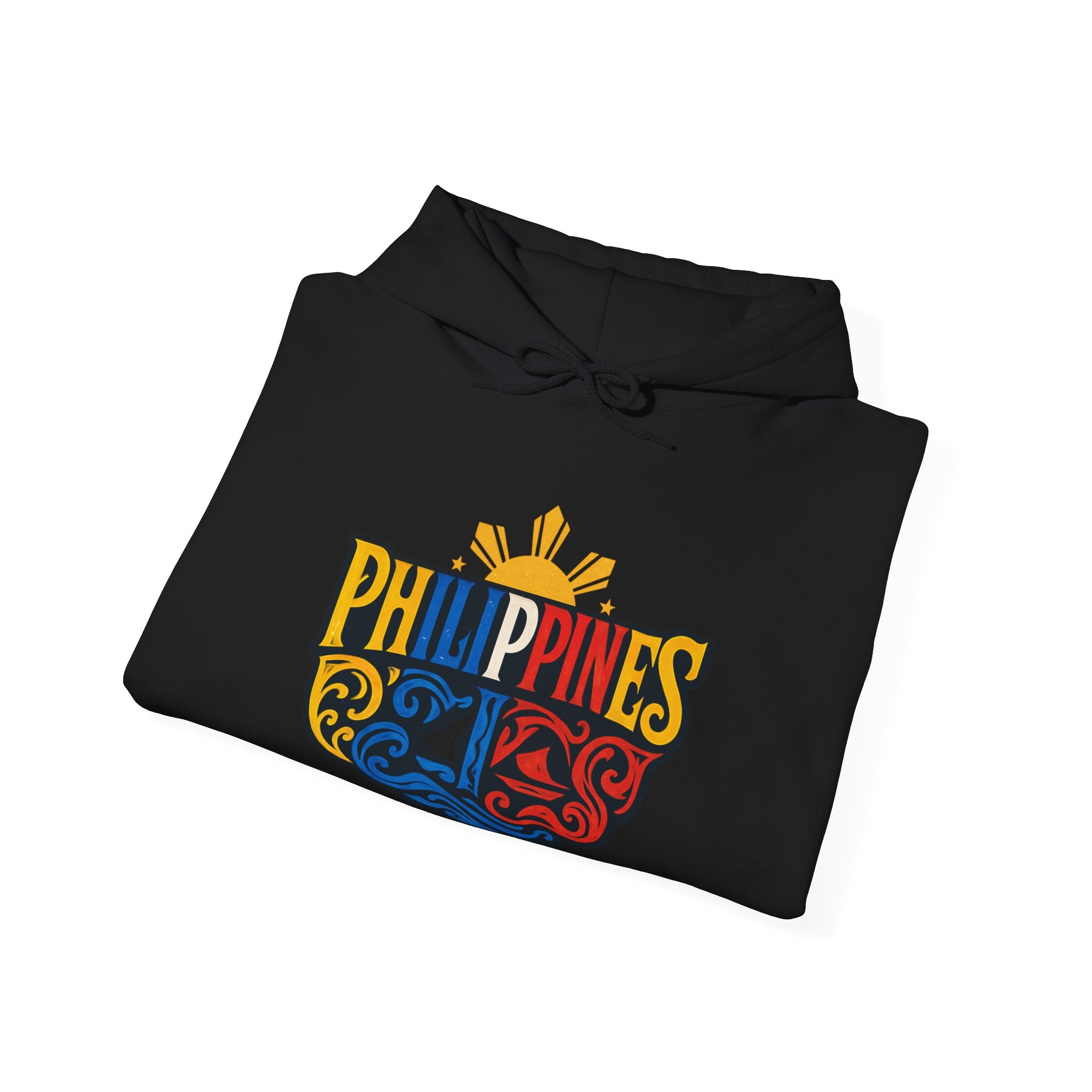 Philippines Retro Surf Hoodie – Vintage Flag Sun & Waves Pullover