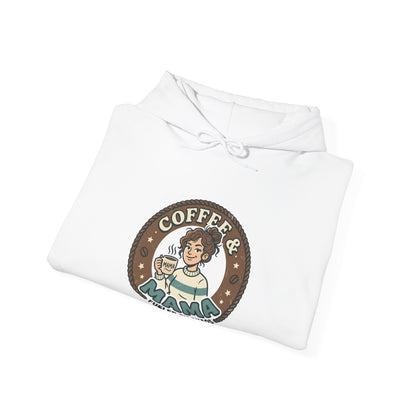Coffee Mama Hoodie - Cute Retro Coffee Lover Pullover ("Coffee Mama - Fueled by Caffeine")