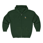 Eagle Crest Zip Hoodie — Crowned Heraldic Eagle Full-Zip Sweatshirt