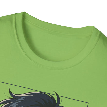 Anime Boy Portrait T‑Shirt — Retro "90's" Back Print