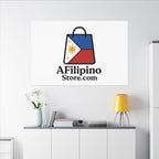 Filipino Flag Tote Logo Canvas Print — AFilipinoStore.com Matte Stretched Wall Art