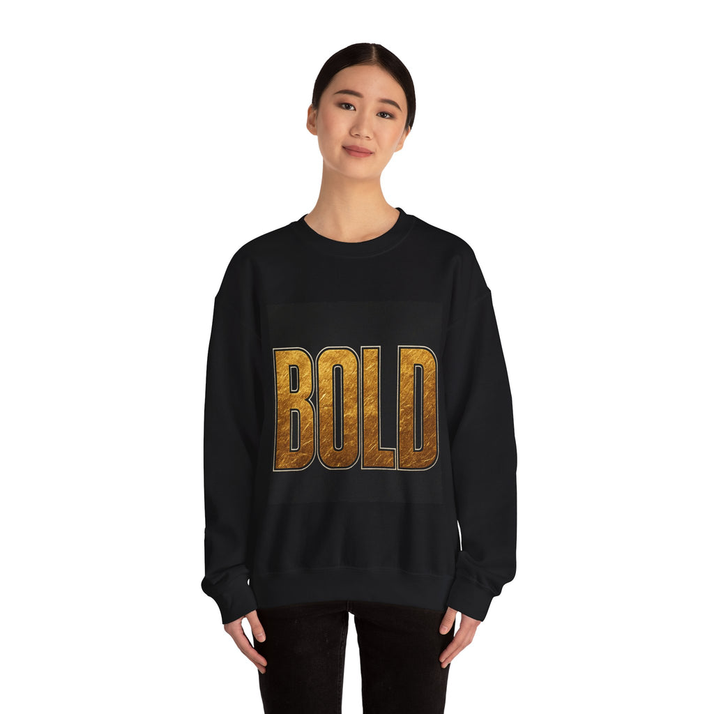 Bold Gold Lettering Sweatshirt — BOLD Graphic Crewneck