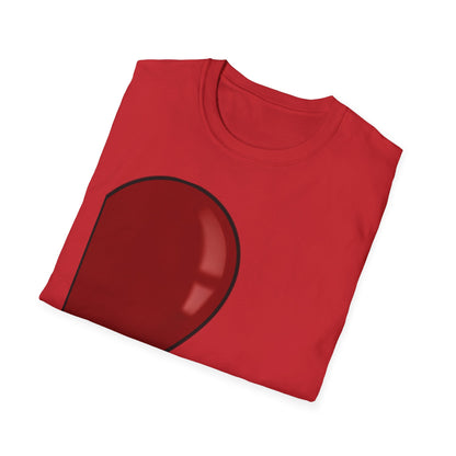 Half- Heart Half-Design T-Shirt — Minimal Red Heart Graphic Tee