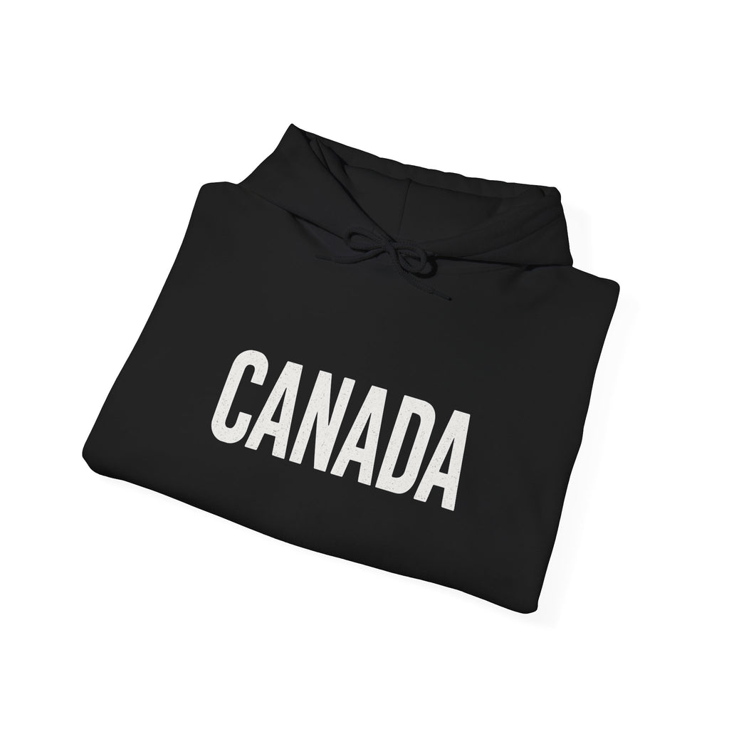Canada Flag Hoodie – Vintage Canada Text & Maple Leaf Pullover