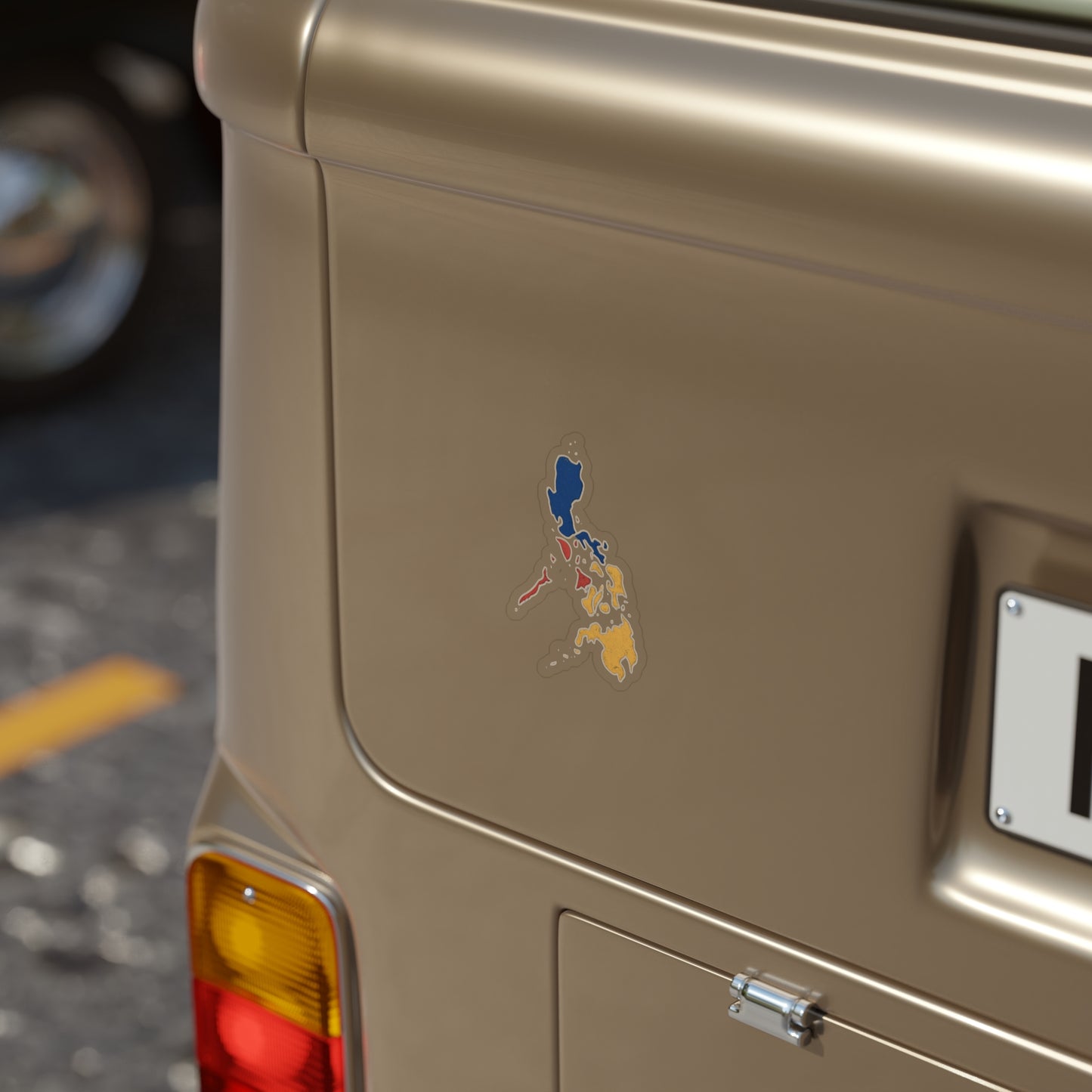 Philippines Map Die-Cut Vinyl Sticker — Transparent Outdoor Weatherproof