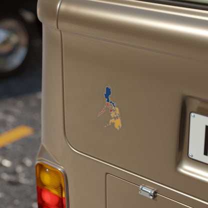 Philippines Map Die-Cut Vinyl Sticker — Transparent Outdoor Weatherproof
