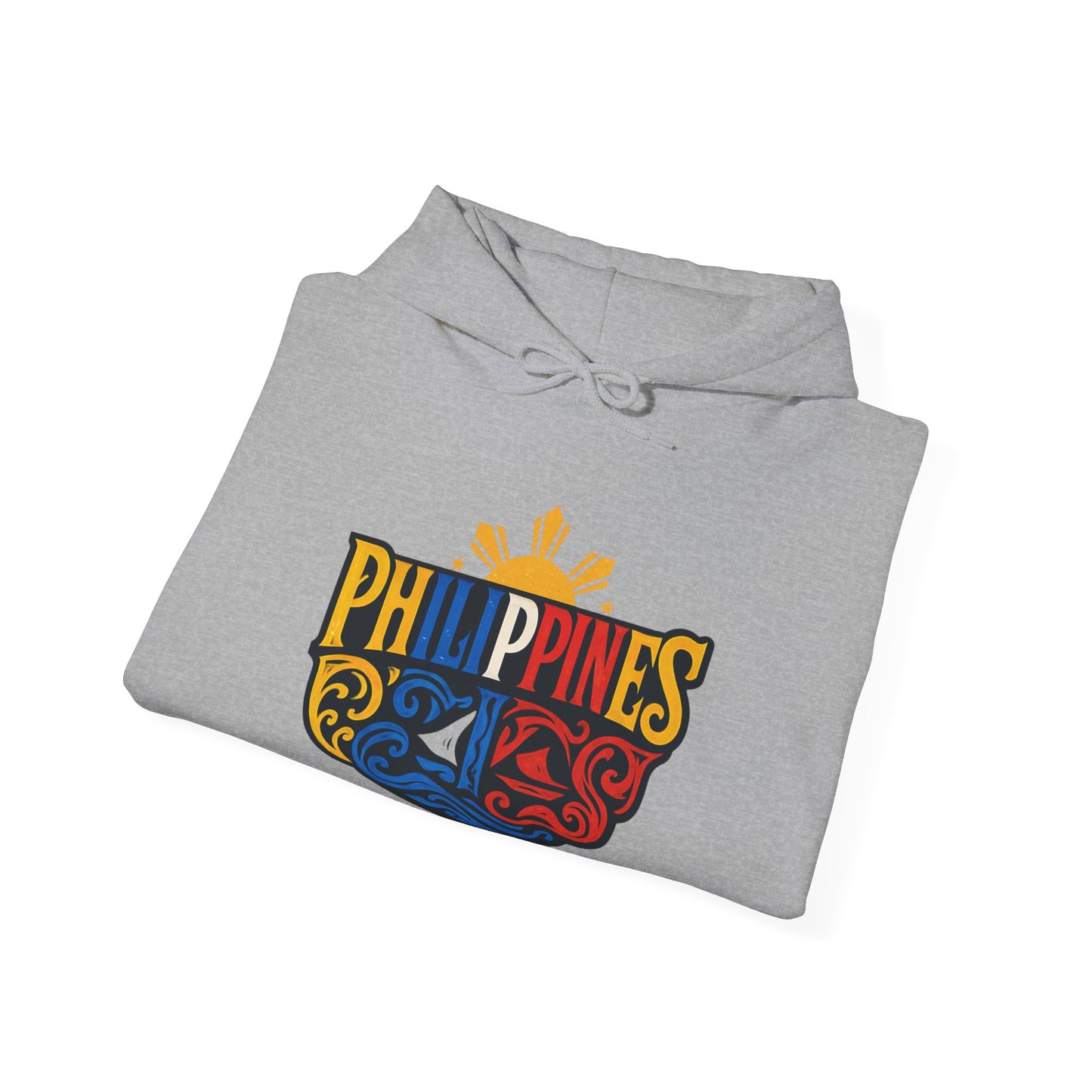 Philippines Retro Surf Hoodie – Vintage Flag Sun & Waves Pullover