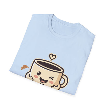 Coffee Cup T-Shirt — "Daily Hug" Cute Kawaii Coffee Tee