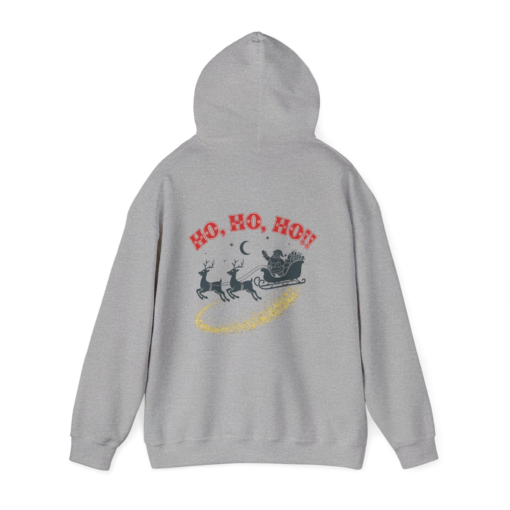 Christmas Hoodie - 'Merry Christmas to Everyone' Front & 'HO, HO, HO!!' Back Holiday Sweatshirt