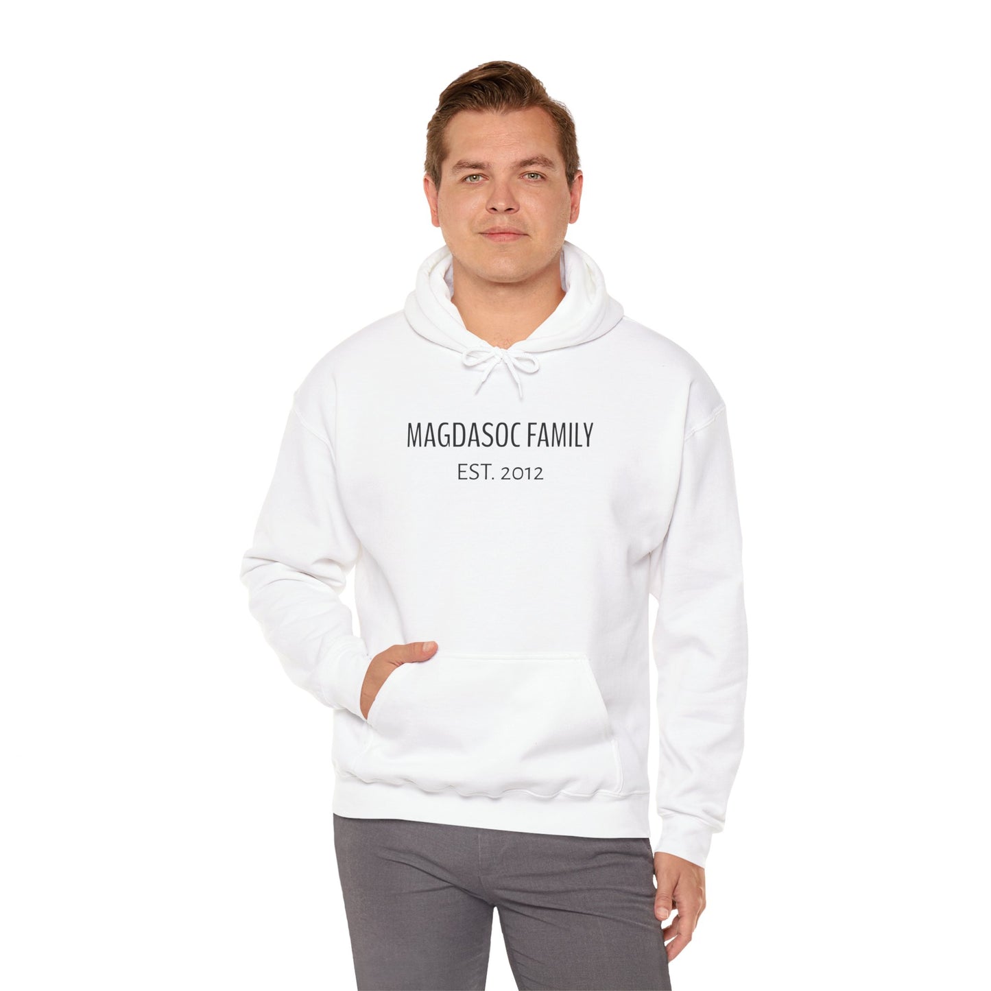 Custom Family Name Hoodie (REGULAR PRINT, DTF)-Personalized Pullover
