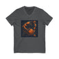 Basketball Player Art V-Neck Tee — Dynamic Court Action Graphic Shirt