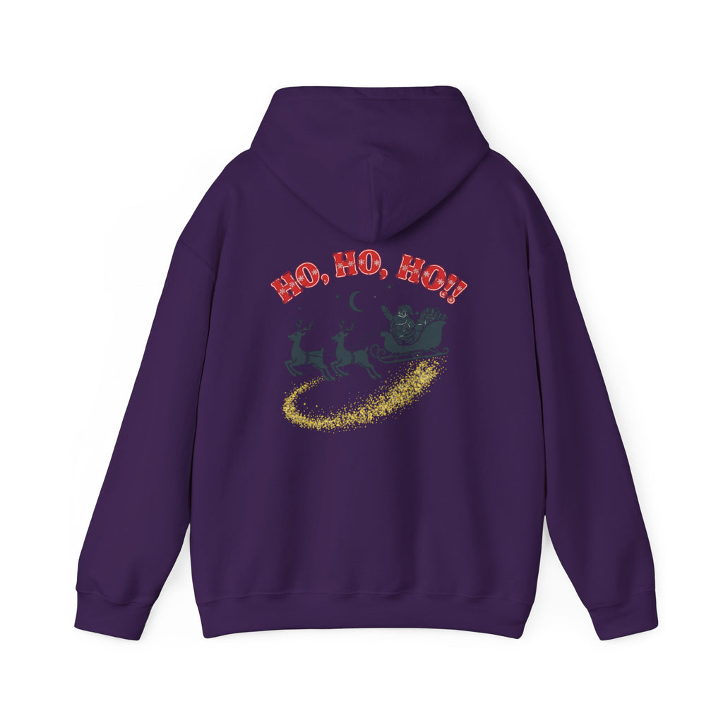 Christmas Hoodie - 'Merry Christmas to Everyone' Front & 'HO, HO, HO!!' Back Holiday Sweatshirt