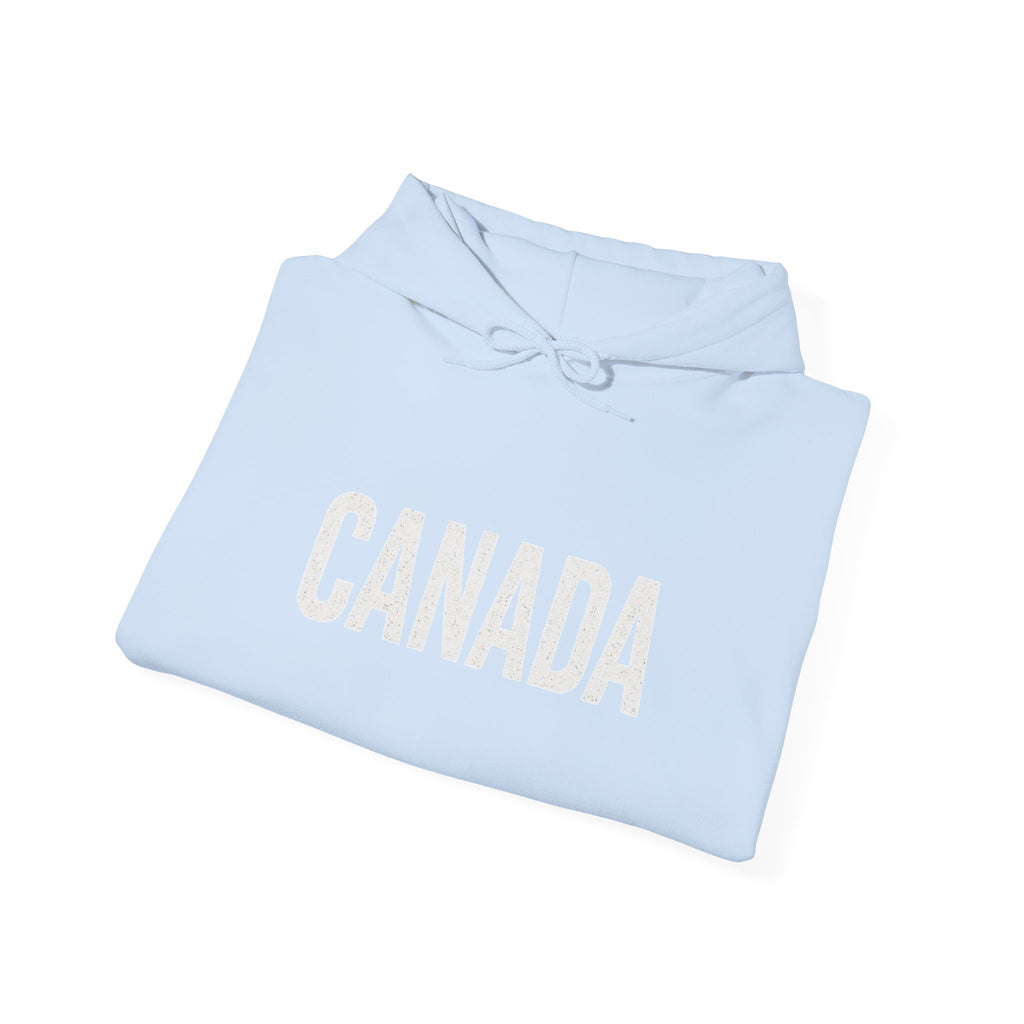 Canada Flag Hoodie – Vintage Canada Text & Maple Leaf Pullover