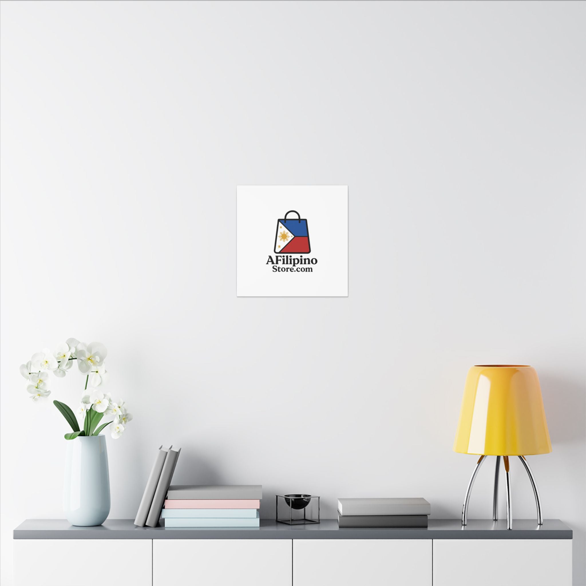 Filipino Flag Tote Logo Canvas Print — AFilipinoStore.com Matte Stretched Wall Art