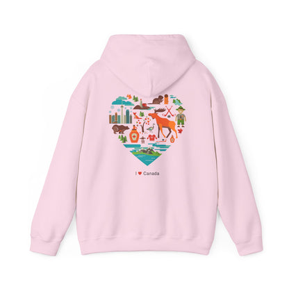 Canada Flag Hoodie – Vintage Canada Text & Maple Leaf Pullover