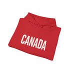 Canada Flag Hoodie – Vintage Canada Text & Maple Leaf Pullover
