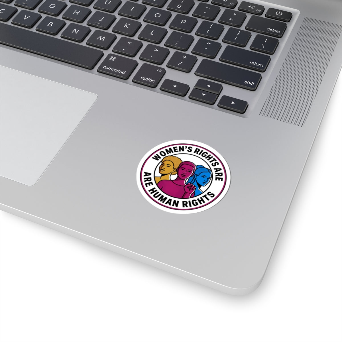 Women’s Rights Are Human Rights Kiss-Cut Sticker | feminism, equality