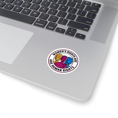 Women’s Rights Are Human Rights Kiss-Cut Sticker | feminism, equality