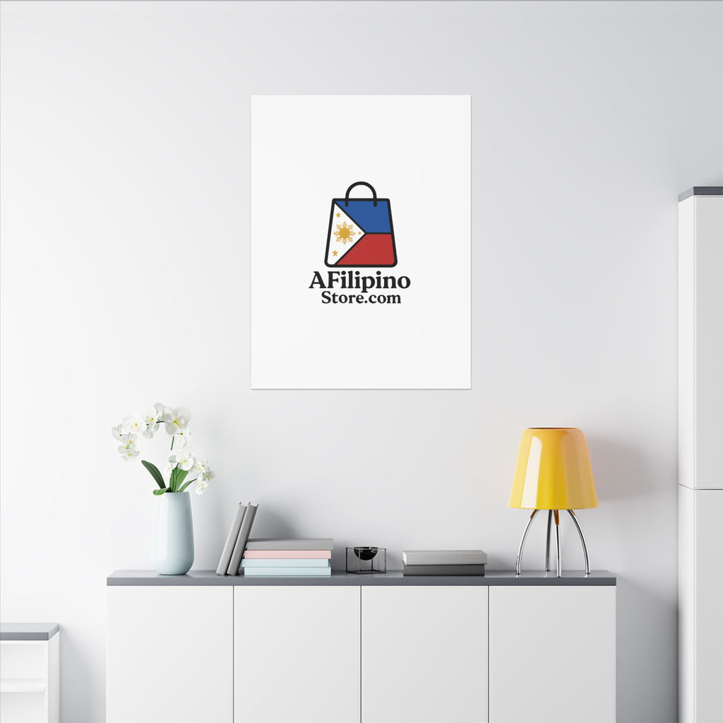 Filipino Flag Tote Logo Canvas Print — AFilipinoStore.com Matte Stretched Wall Art
